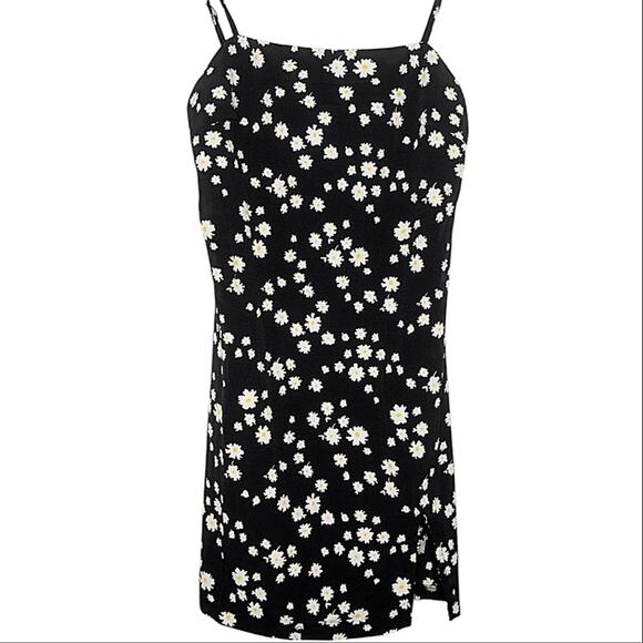 NWT Princess Polly Adrianna Mini Dress Black Daisy Print Floral Sundress Size 2 - Picture 4 of 9